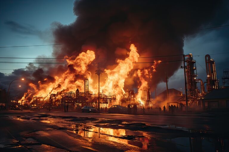 Petrochemical Plant fire explosion